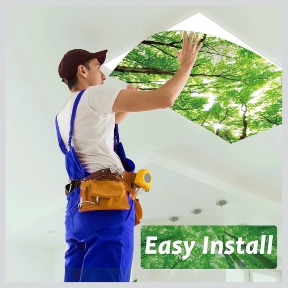 Other - Magnetic Forest Light Covers 2x4 Ceiling Panels 4 Pack LED Fluorescent Cover